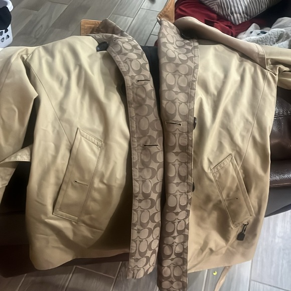 Coach rain trench coat.  Size medium. - Picture 2 of 7